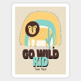 Lion Kids Cute Go Wild Magnet